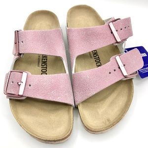 Birkenstock Arizona Washed Metallic Old Rose